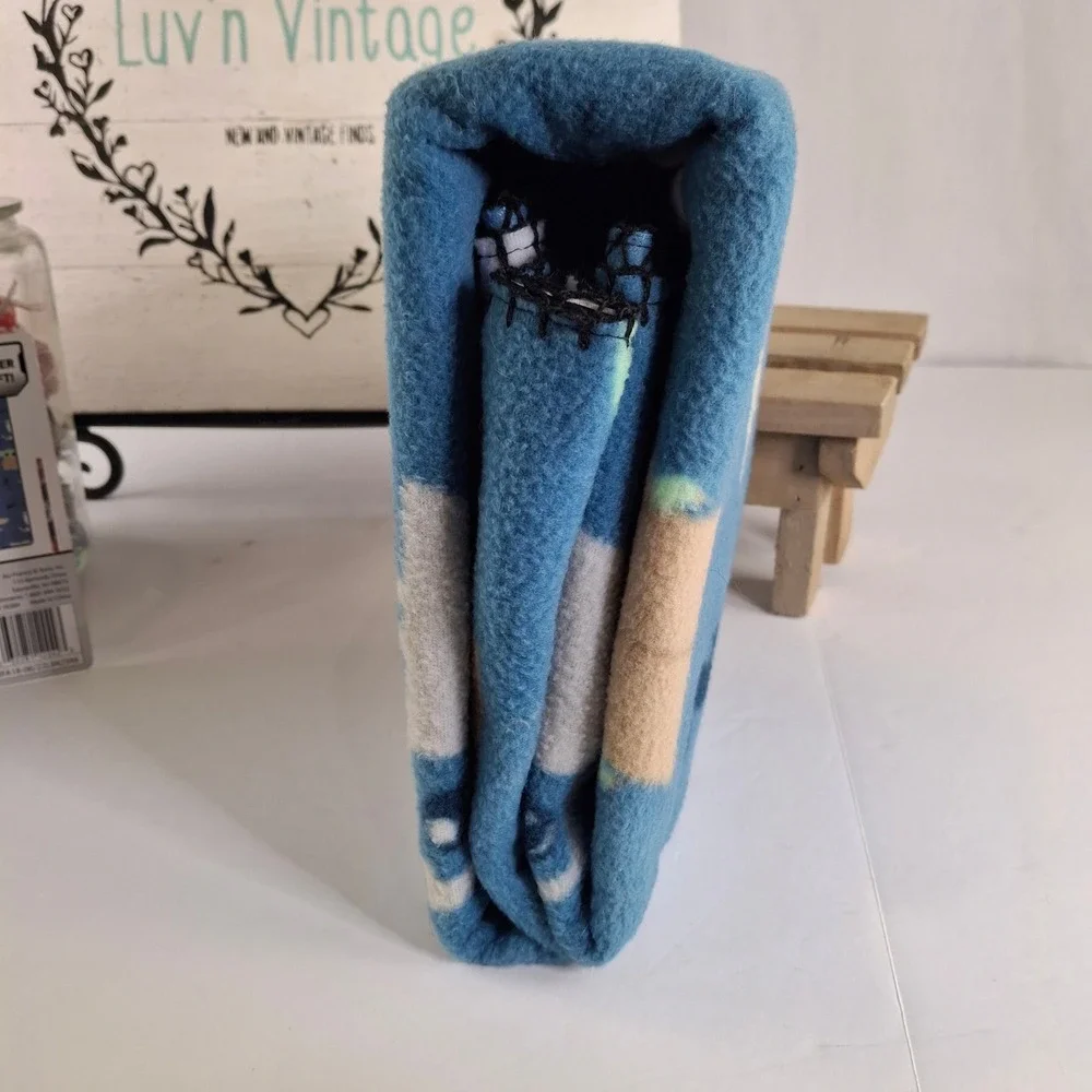 Star Wars The Mandalorian Grogu R2-D2 Travel Blanket Blue 40x50 Baby Yoda Disney